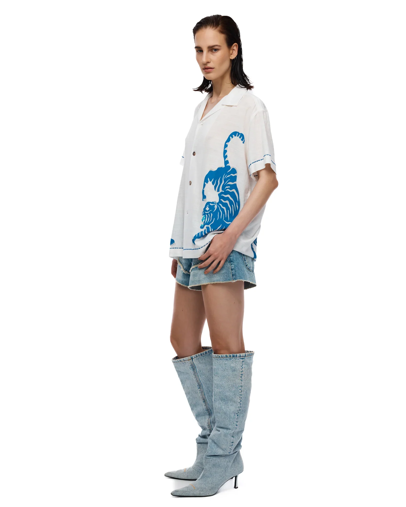 Crouching Tiger Cotton Shirt - Image 5