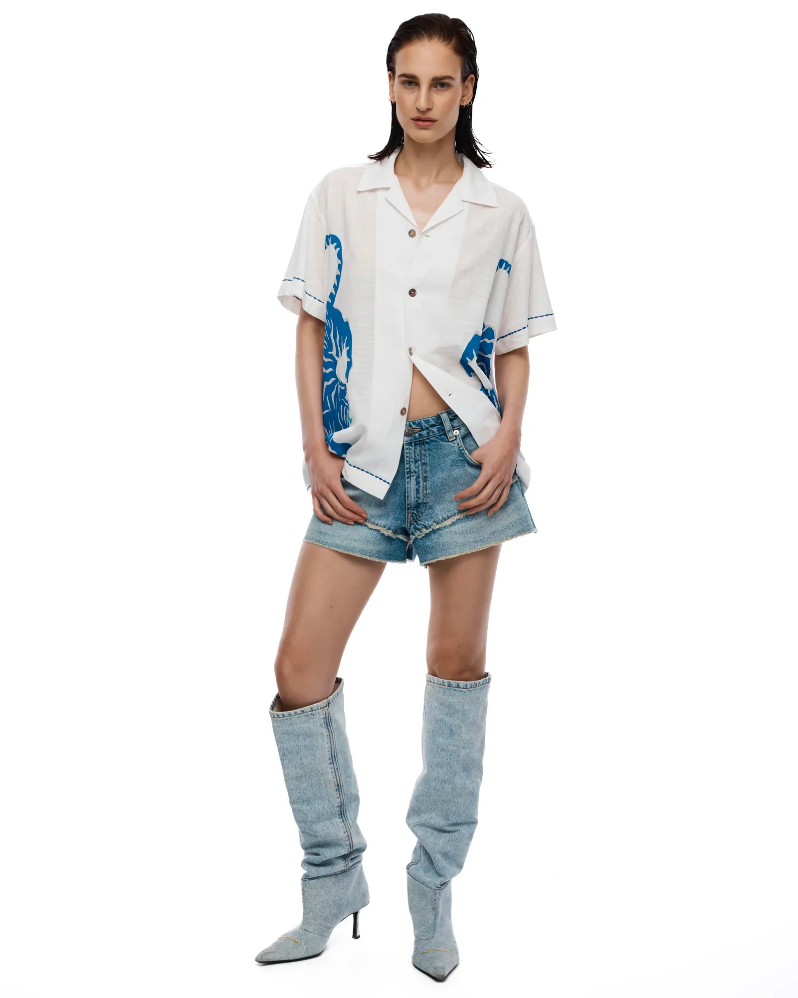 Crouching Tiger Cotton Shirt - Image 6