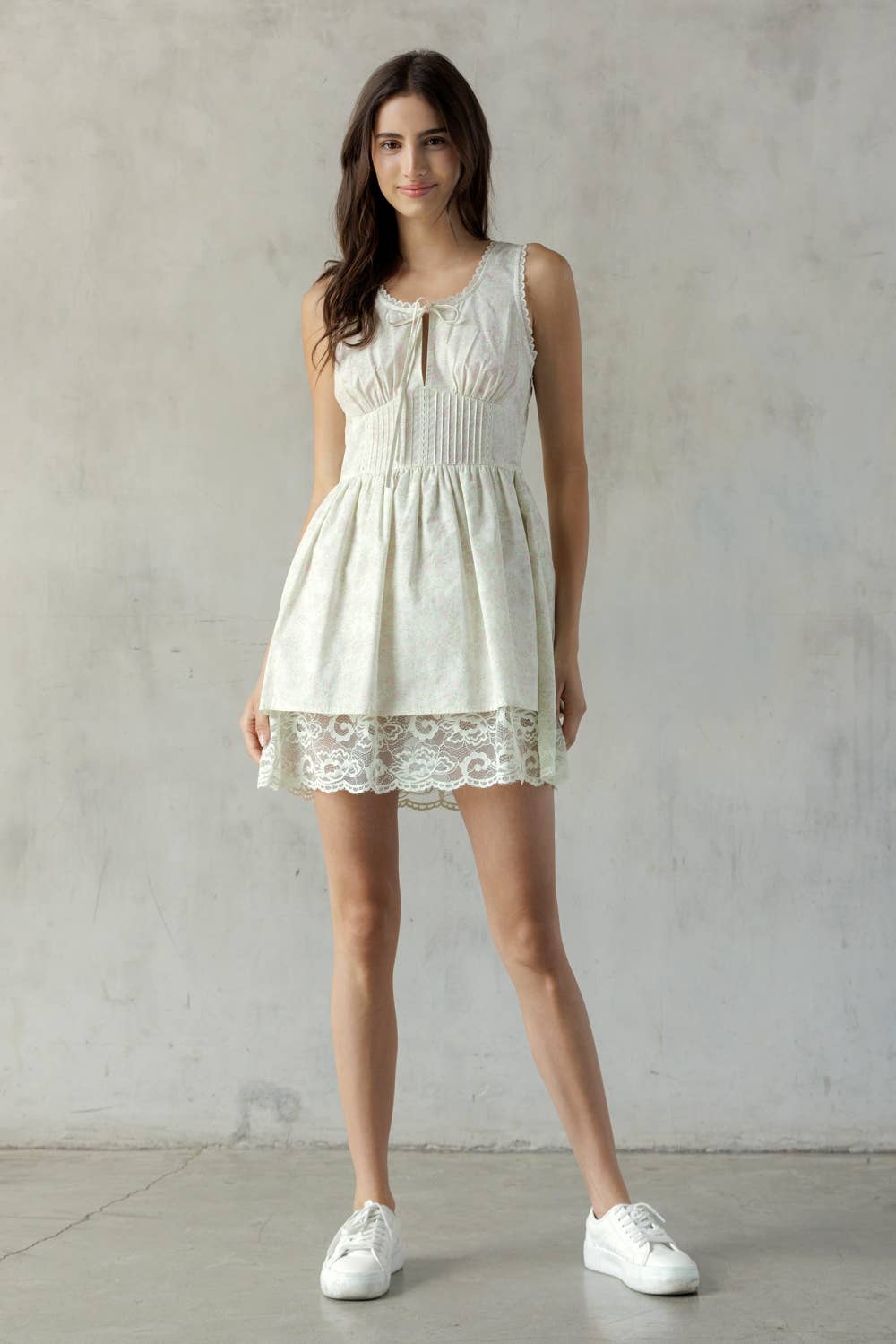 STORIA LACE TRIM FLORAL MINI DRESS - Image 3