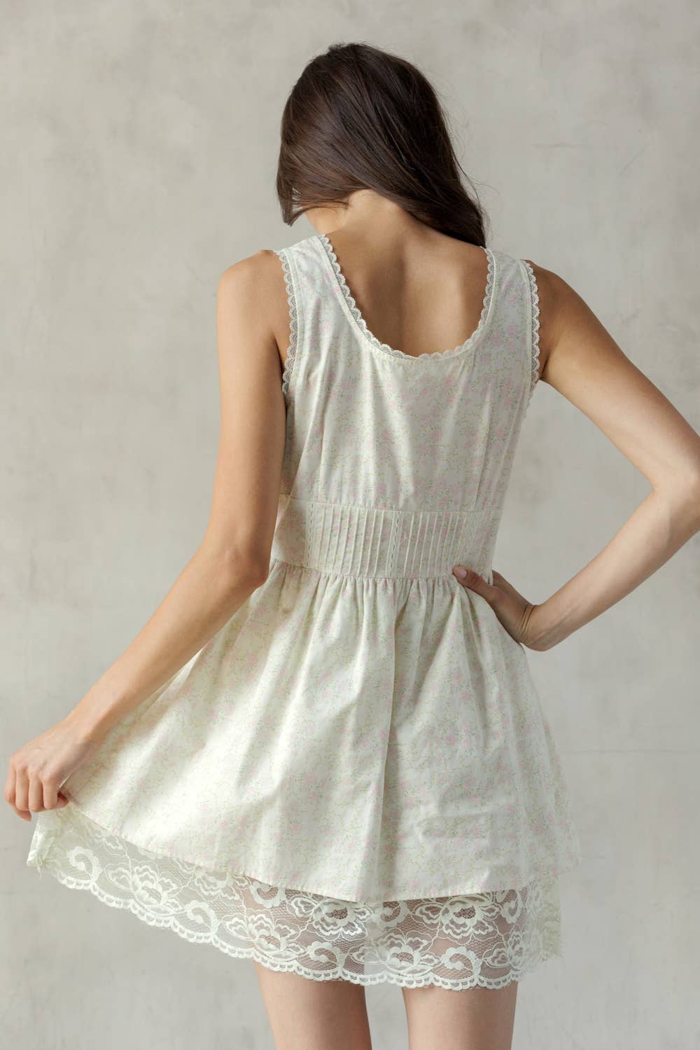 STORIA LACE TRIM FLORAL MINI DRESS - Image 6