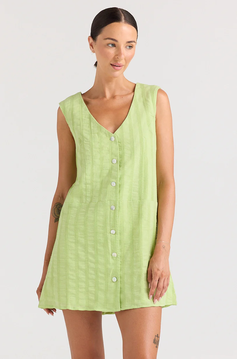 Summer V Button Up Dress - Image 3