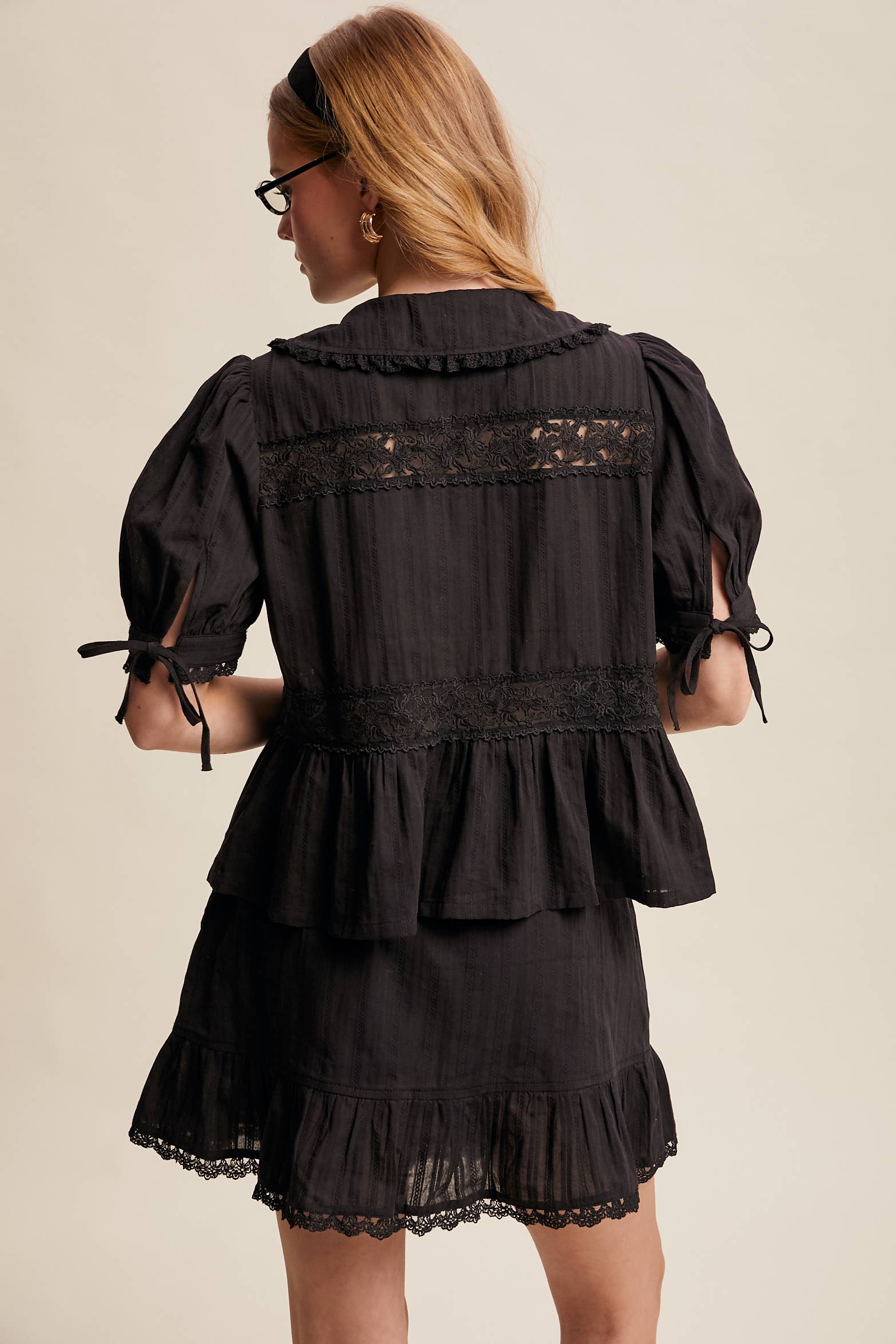 Tie-Front Lace Blouse - Image 18